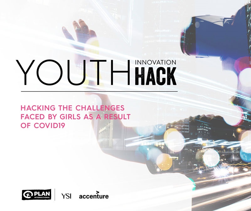Plakat med teksten "youth innovation hack"
