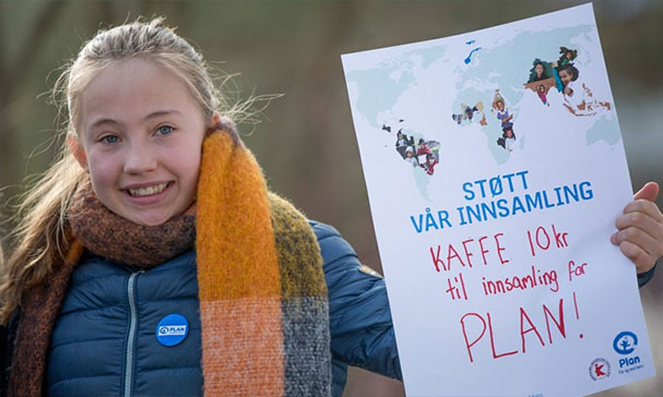 Basar til inntekt til Plan