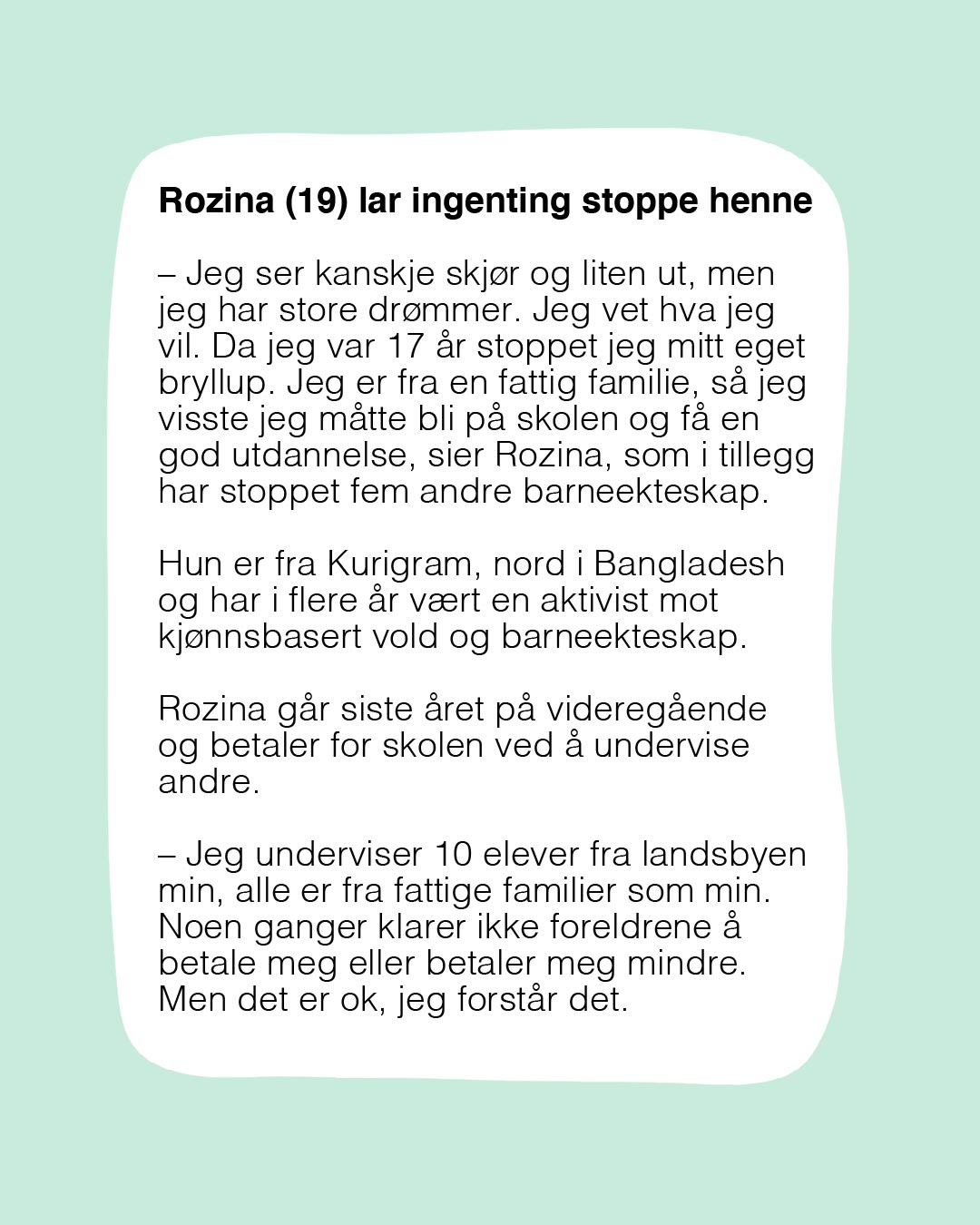 Tekst, barneekteskap