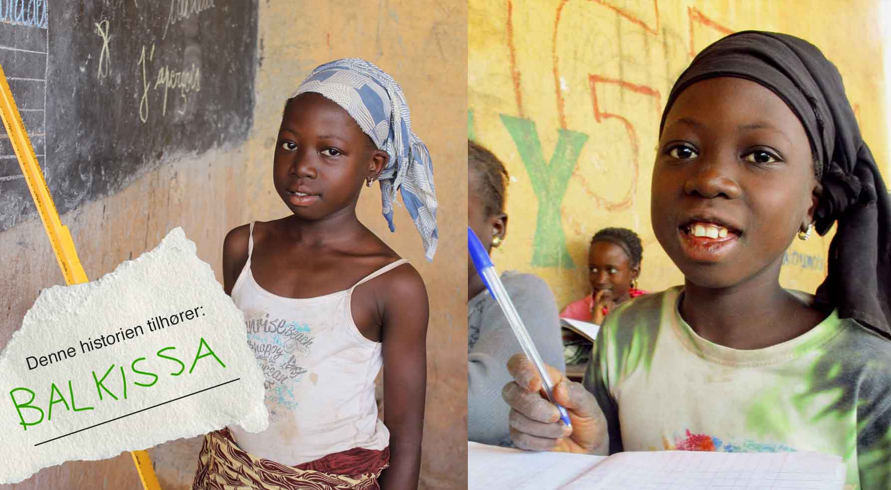 Balkissa fra Mali elsker skolen