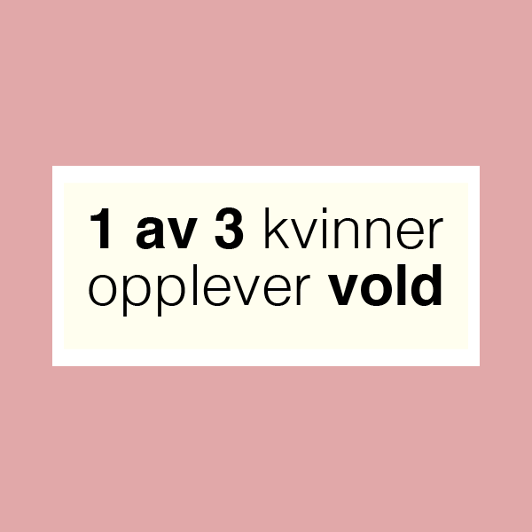 Kvinnedagen. Illustrasjon: 1 av 3 kvinner opplever vold.