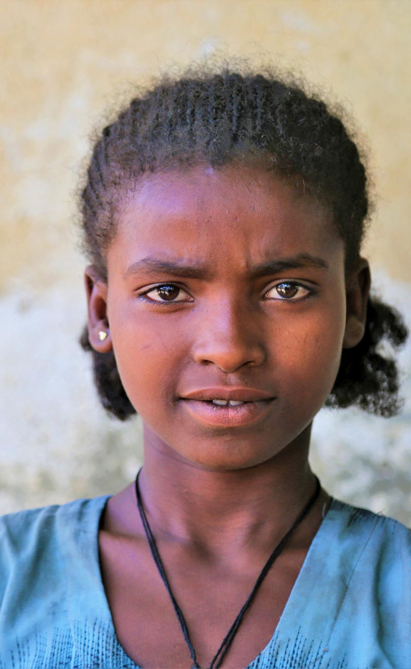 Jente fra Etiopia.