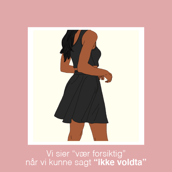 Kvinnedagen: Illustrasjon: "Ikke voldta".