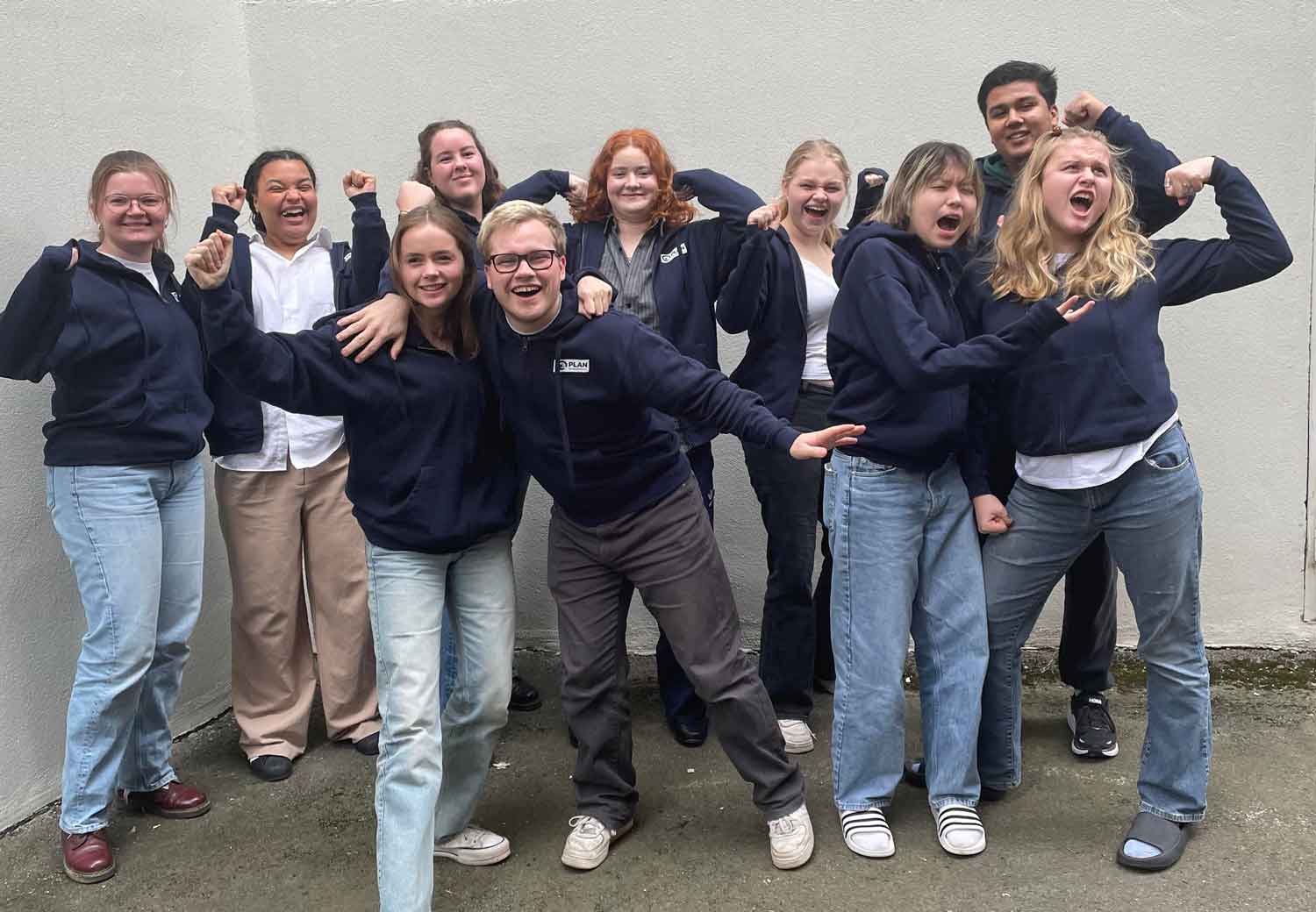 Gjengen i URO, som er ungdomsgruppa til Plan International Norge