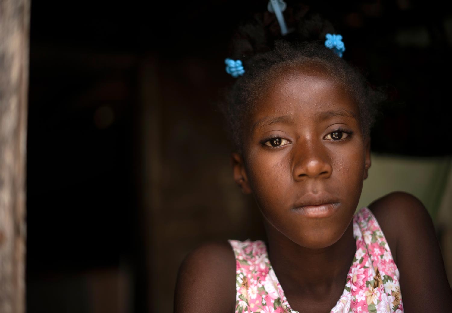 Bildet viser 12 år gamle Chedeline fra Haiti.
