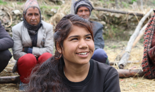 Jente fra Nepal