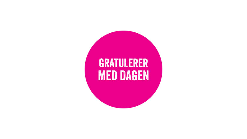Klistremerke, gratulerer med dagen