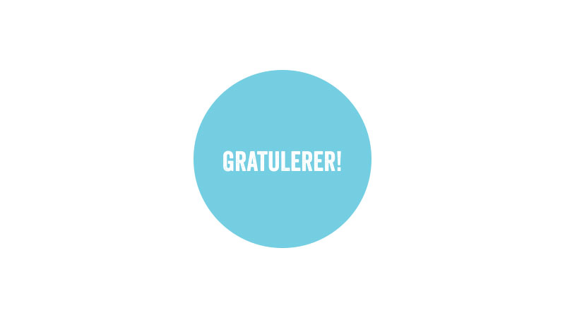Klistremerke, gratulerer