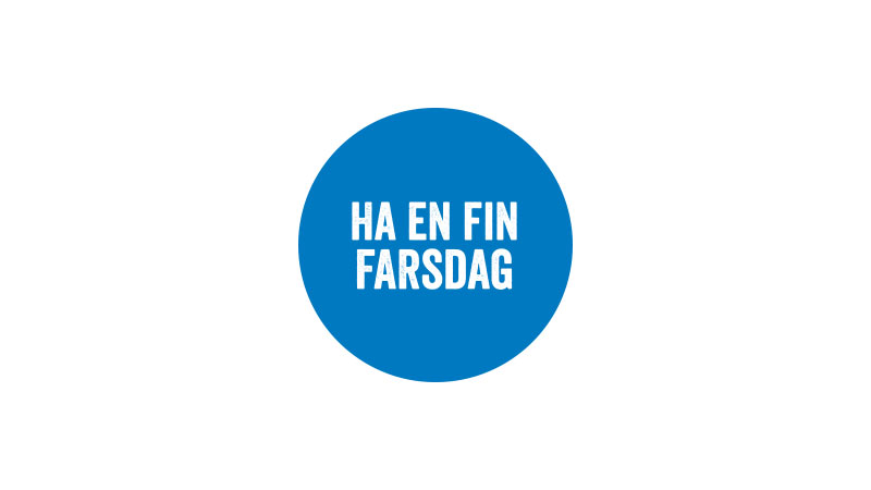 Klistremerke, ha en fin farsdag