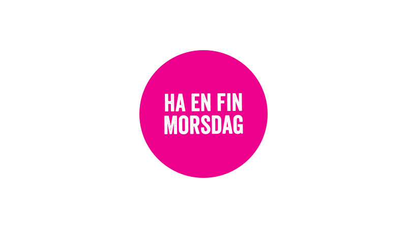 Klistremerke, ha en fin morsdag