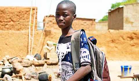 Skolejente i Burkina Faso