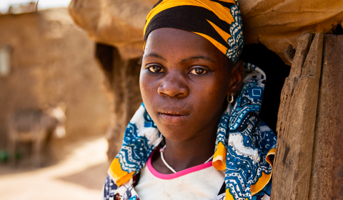 Jente fra Sahel regionen