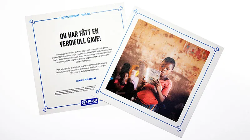 Symbolsk gavekort Rett til skolegang