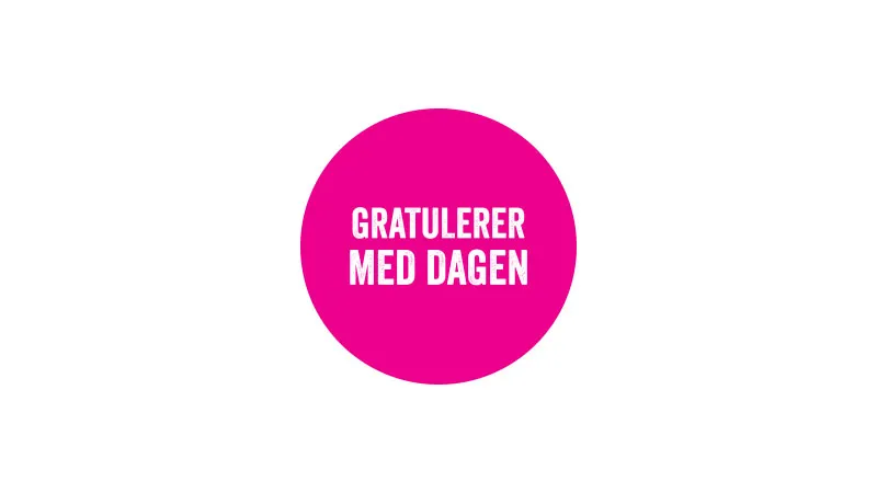 Klistremerke, gratulerer med dagen