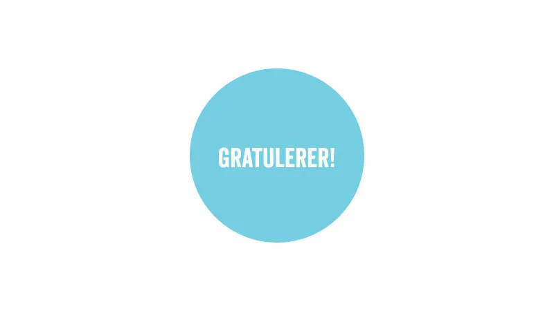 Klistremerke, gratulerer