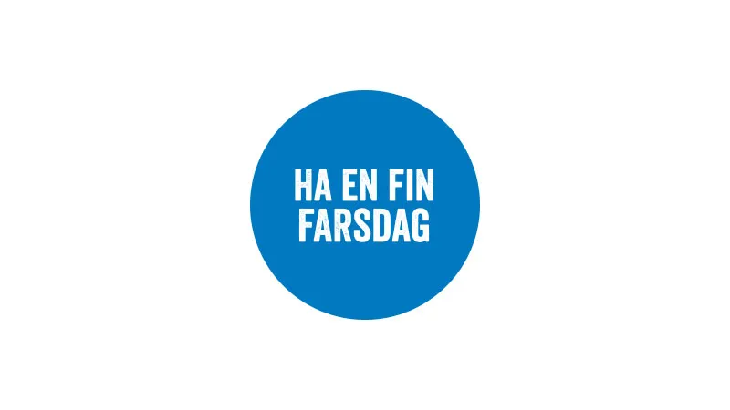 Klistremerke, ha en fin farsdag