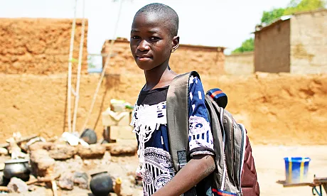 Skolejente i Burkina Faso