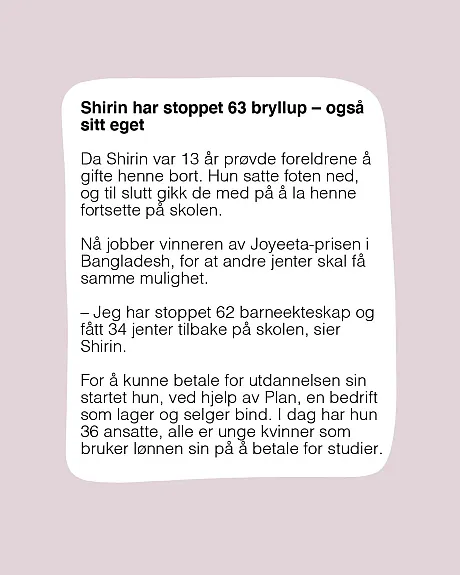 Tekst, Shirin, barneekteskap