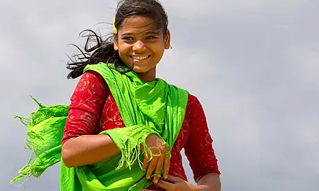 Jente fra Bangladesh.