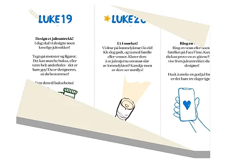 Noen av lukene i Plans julekalender