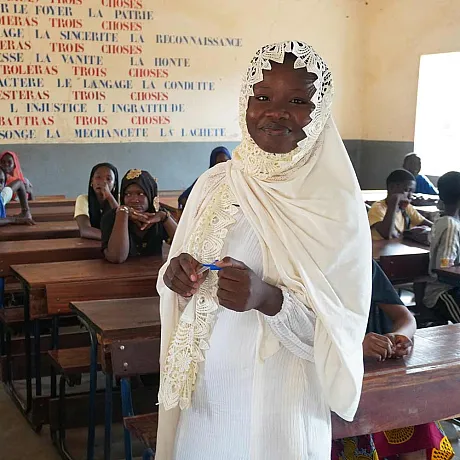 Jente fra Mali i She Leads prosjektet til Plan