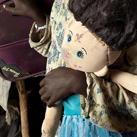 Barn på flukt i Sudan