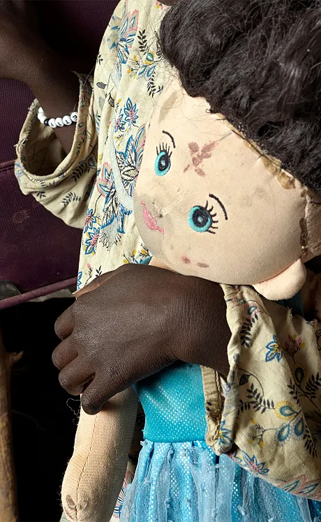 Barn på flukt i Sudan