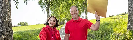 Jorun Stiansen og Tom Stiansen fra Postkodelotteriet.