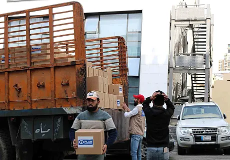 Levering av nødhjelp i Libanon