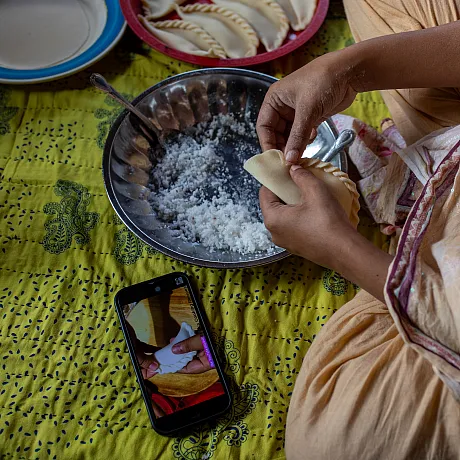 Lærer og lage mat på nett