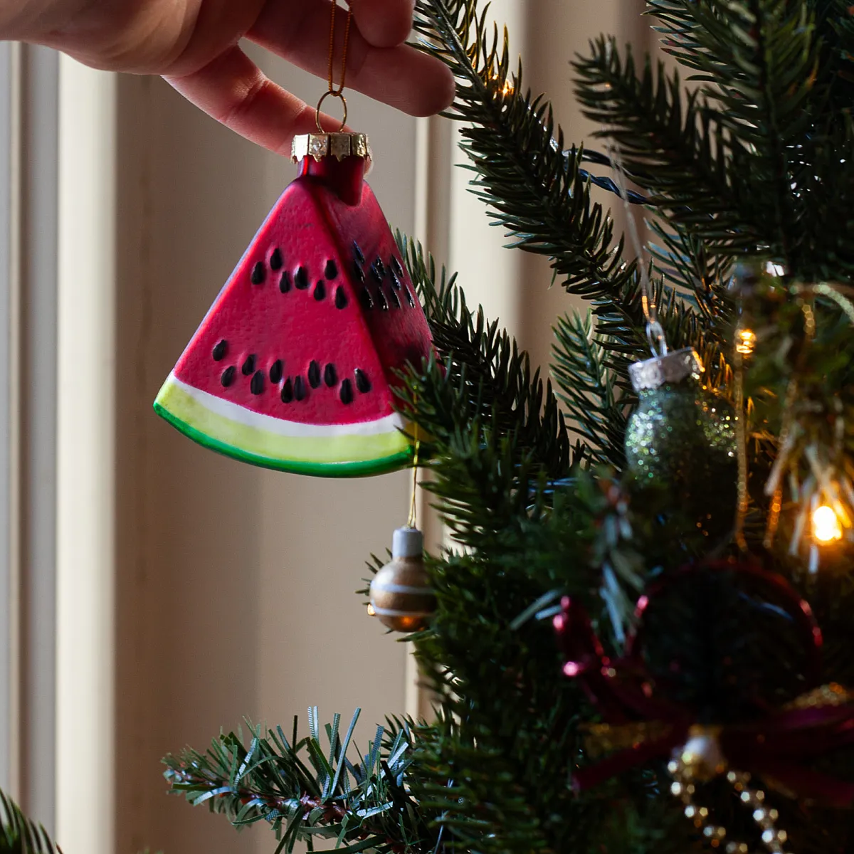 Gaver med mening: Julekule vannmelon. Miljø. Foto.