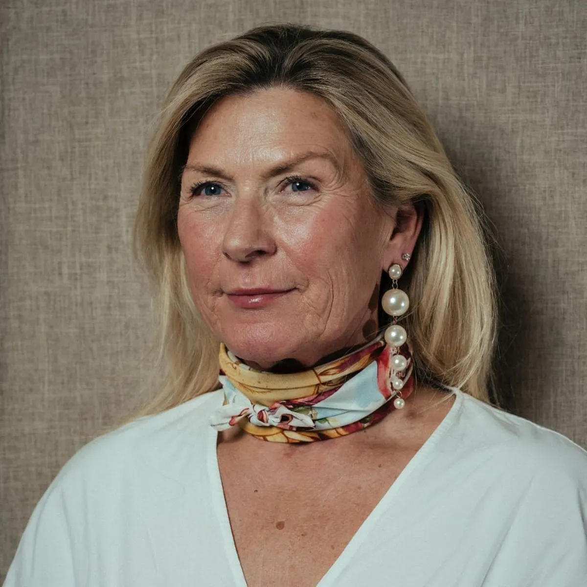 Gaver med mening:  Skjerf "Thea". Miljø. Foto.