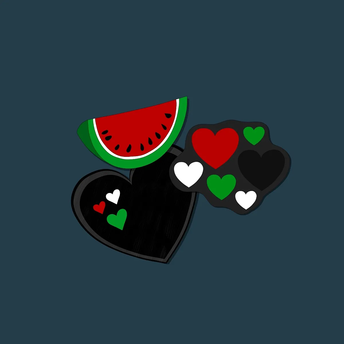 Gaver med mening: Strykemerker. Farget bakgrunn.