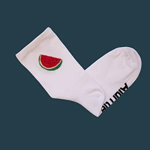 Gaver med mening: Sokker Aldri tie. Farget bakgrunn. Foto.